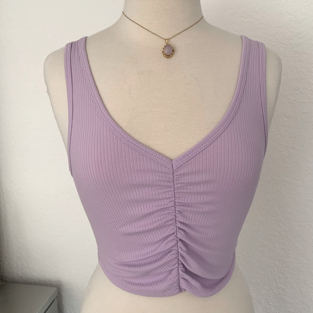 Garage Light Purple Ruched Tank Top 💜 - Picture 2 of 5